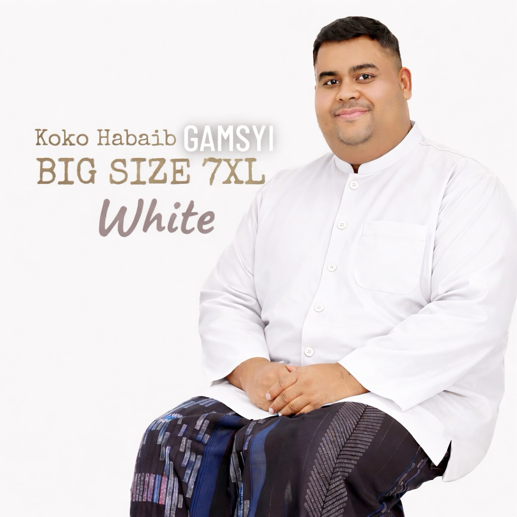 Baju koko BIG SIZE Lengan panjang, koko polos GAMSYI