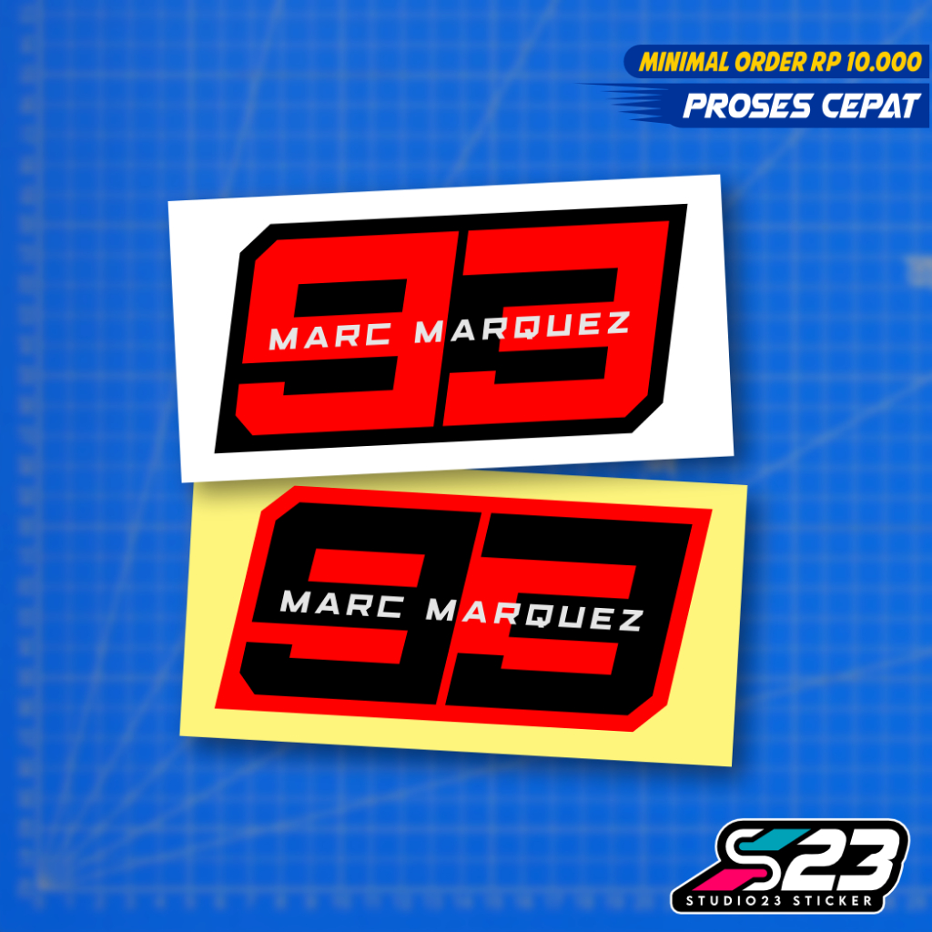 Jual Stiker 93 Marq Marquez Logo Baru Cutting Sticker | Shopee Indonesia