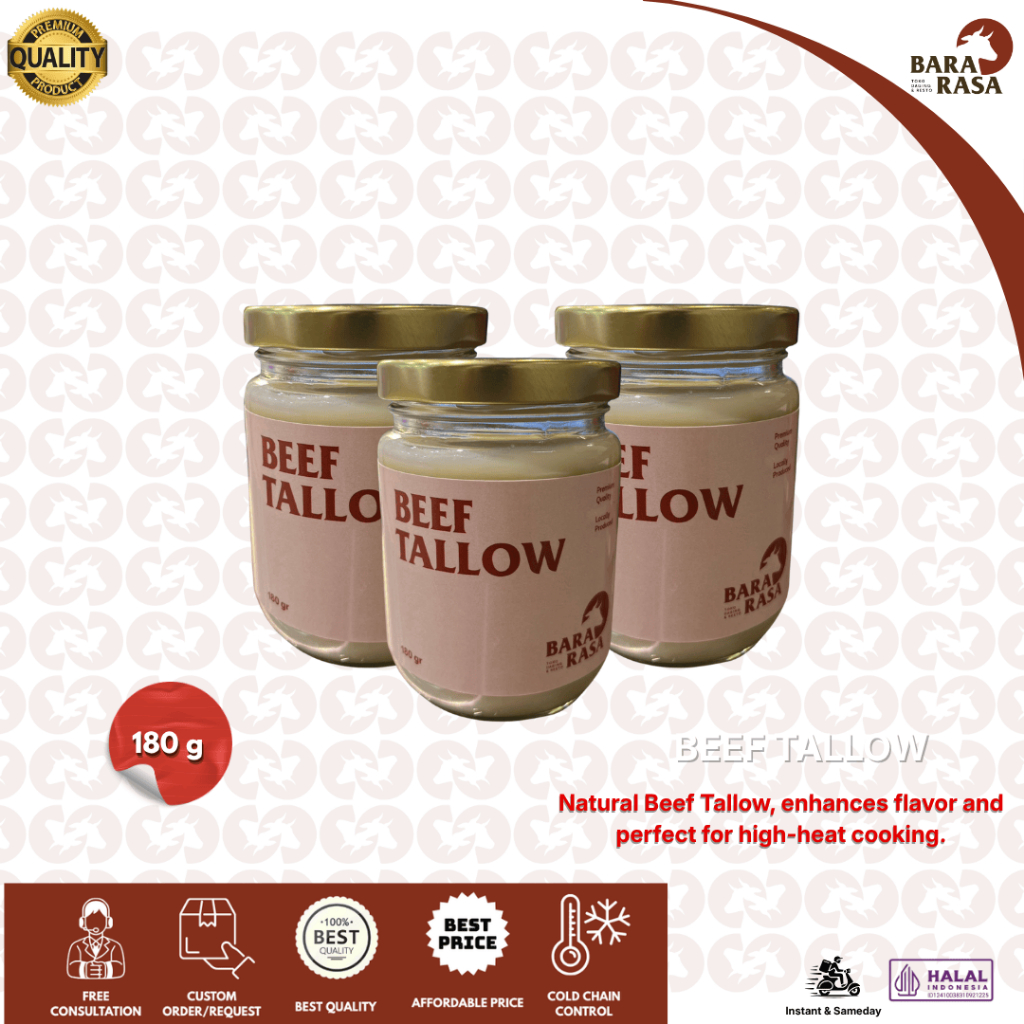 Jual Beef Tallow Premium 180 g Lemak Sapi Murni -Toko Daging Bara Rasa ...