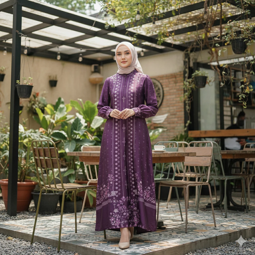 Gambar 4 Gamis Silk Premium Wanita Elegant Najwa Series Jumbo