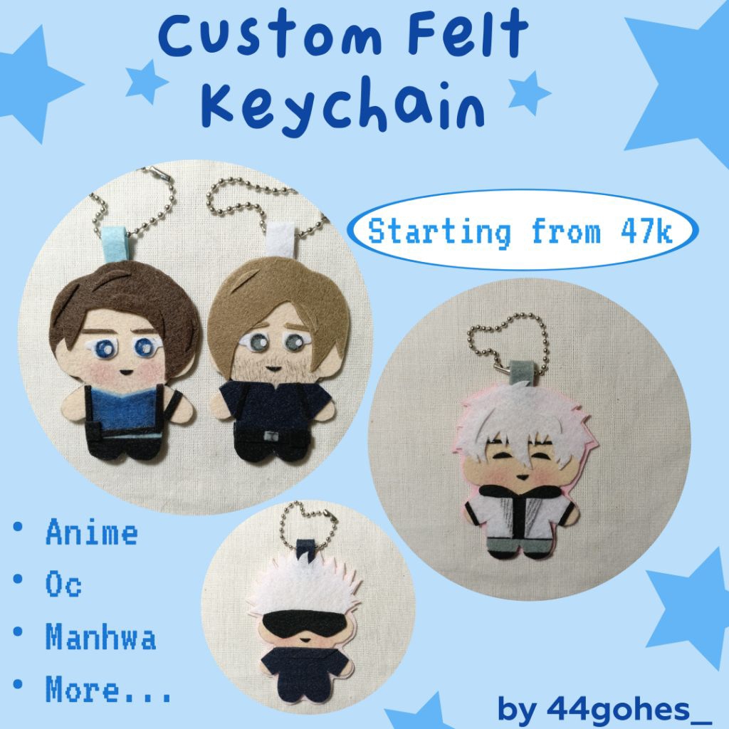 Jual (OPEN PO) Custom Felt Keychain Character | Shopee Indonesia