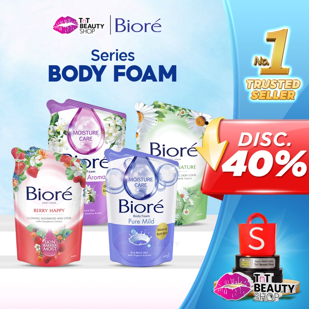 Biore Bright Body Foam | Cair | Sabun Mandi | Tnt Beauty Shop