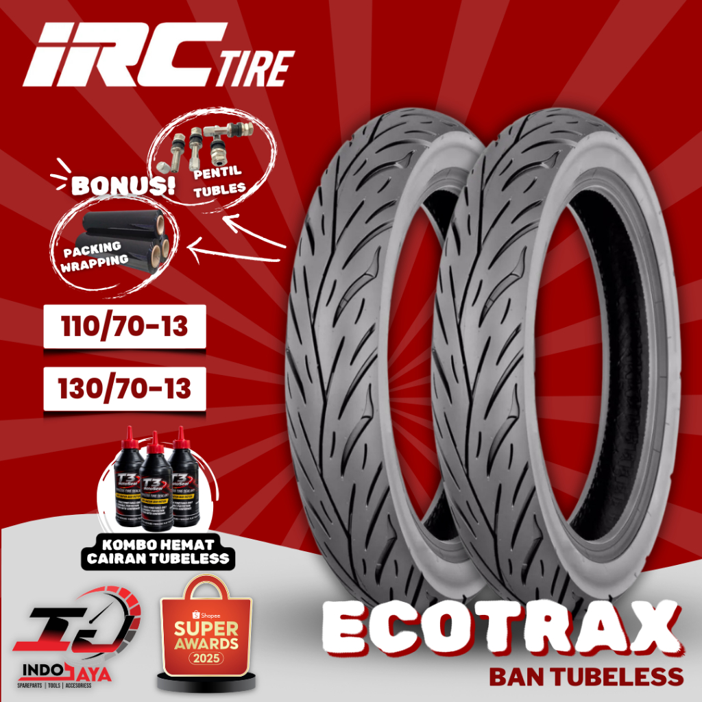 Jual [READY COD] BAN LUAR TUBELESS IRC ECOTRAX NR96 (110/70-13 & 130/70 ...
