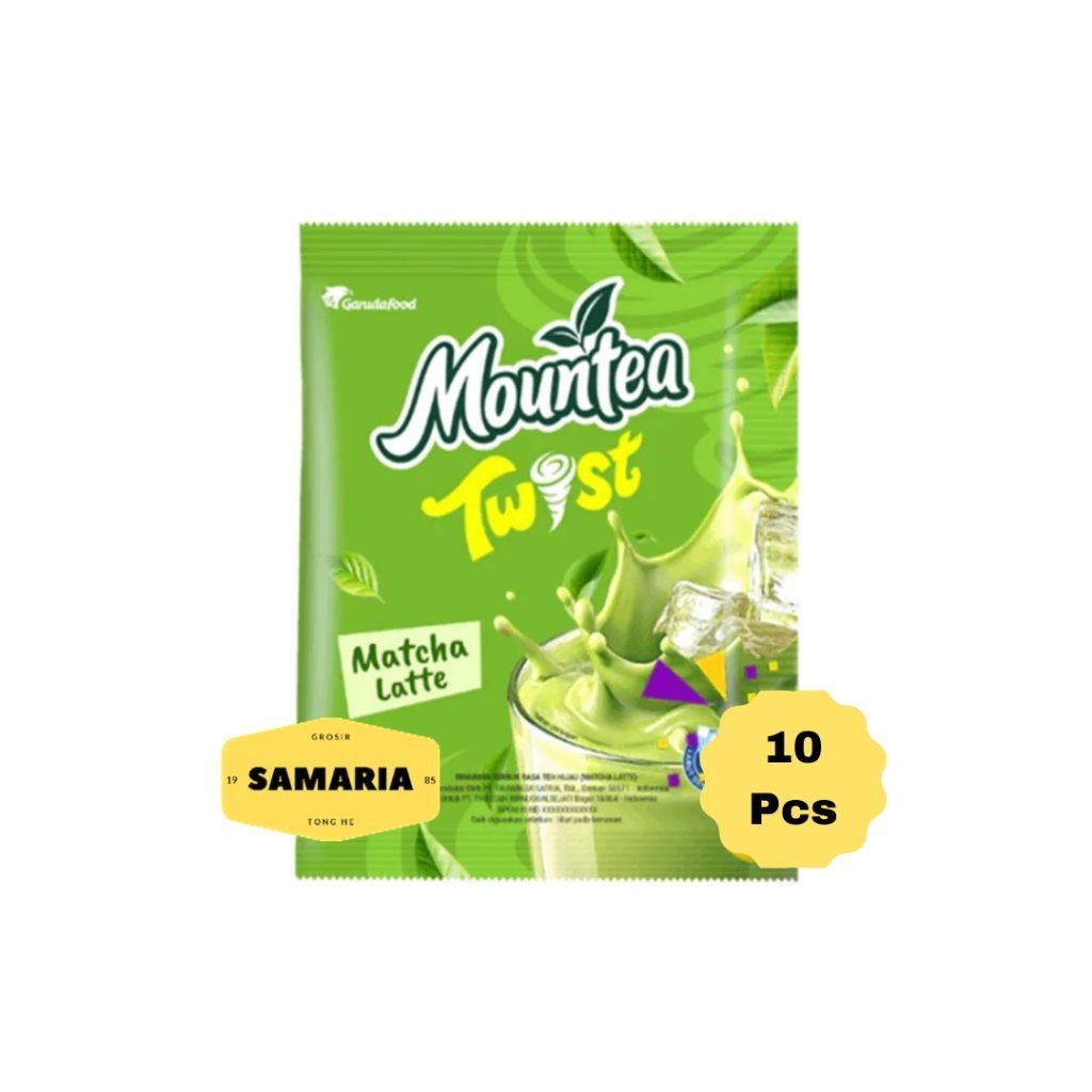 Jual 1 Gantung Mountea Twist Minuman Teh Serbuk Rasa Teh Hijau Matcha ...