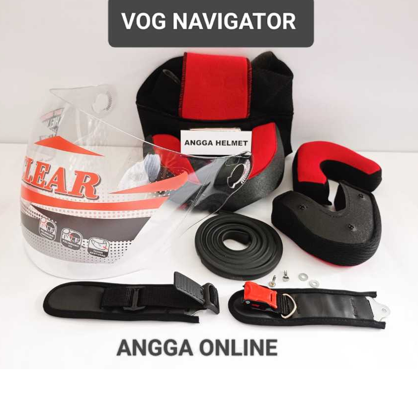 Jual PAKET SPAREPART HELM VOG NAVIGATOR, BUSA HELM VOG Navigator + KACA ...