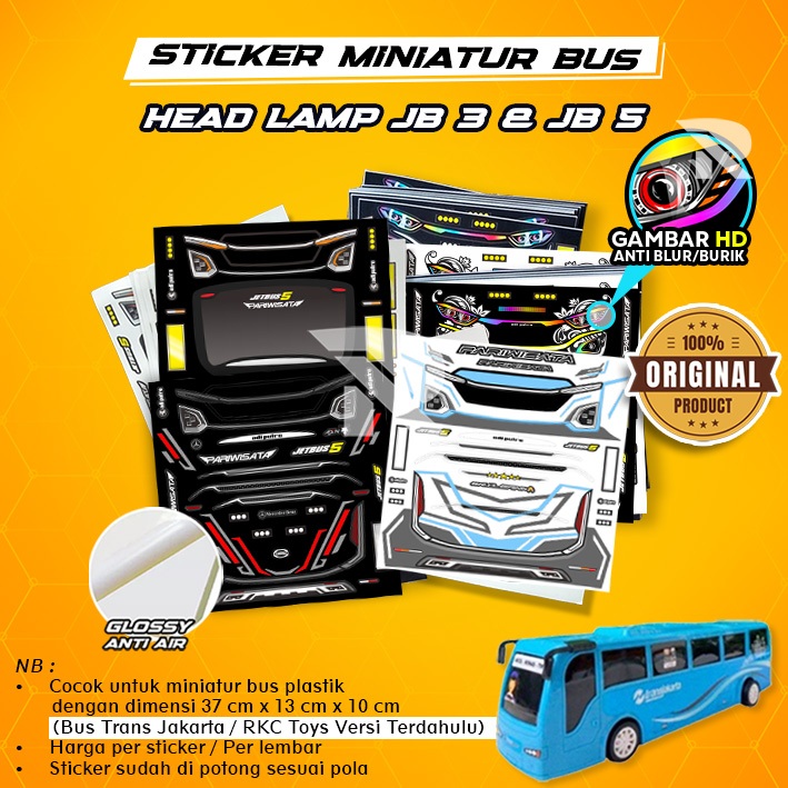 Jual Sticker Lampu Bus / Sticker Headlamp JB5 / Sticker lampu JB3 JB5 ...