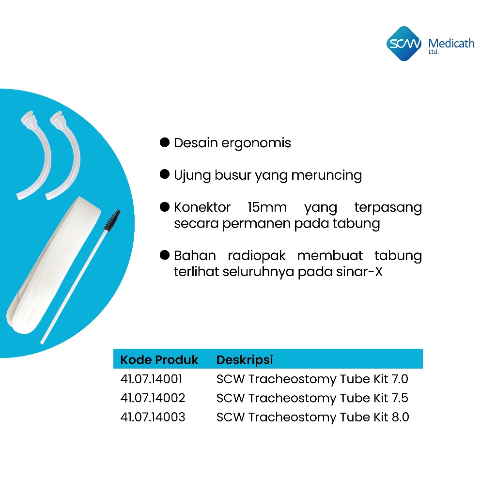 Jual Tracheostomy Tube Kits Non Fenestrated [SCW MEDICATH] | Shopee ...