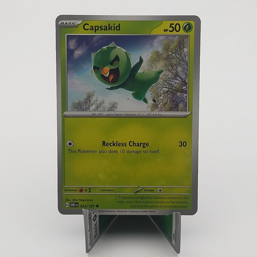 capsakid pokemon card Capsakid 024/197 - Reverse Holofoil SV03 Obsidian Flames