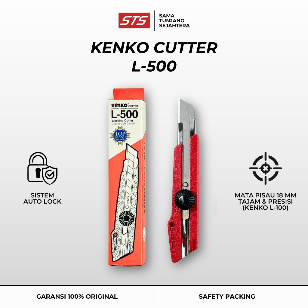 Jual KENKO CUTTER L-500 - PISAU CUTTER KATER BESAR HEAVY DUTY L500 ...