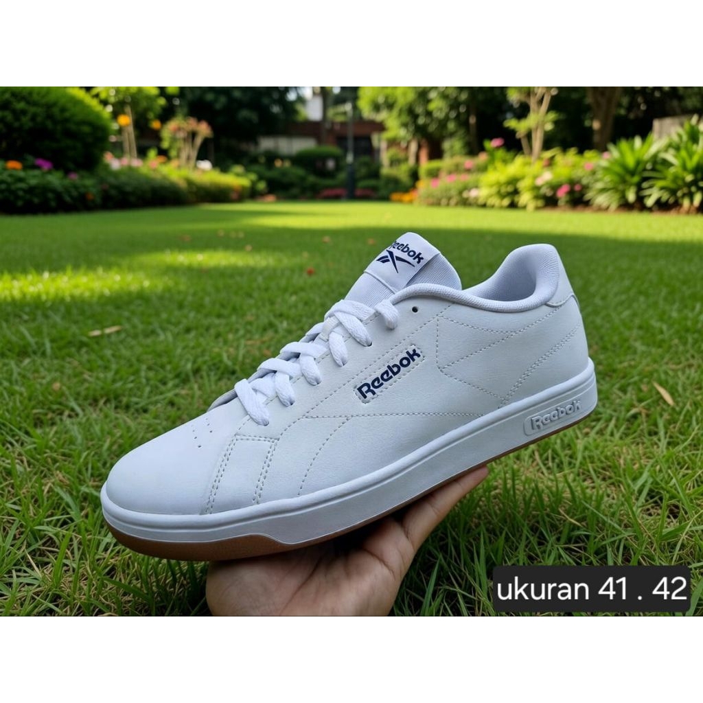 Jual sepatu tenis tennis reebok classic original putih polos full white ...