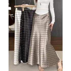 Mermaid Satin Skirt Rok Duyung Satin Skirt Rok Polkadot Mermaid Silk Polka Skirt