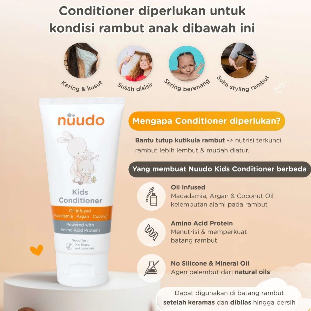 Jual Nuudo Kids Conditioner 150gr Pelembut Perawatan Rambut Anak ...