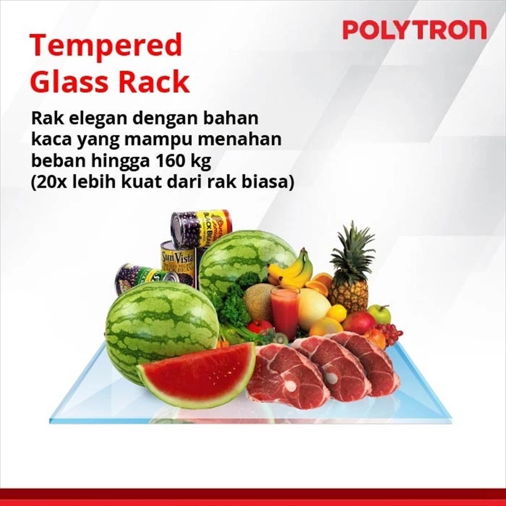 Jual Polytron PRB217PR Kulkas 2 Pintu 210L Jumbo Freezer Tempered Glass ...