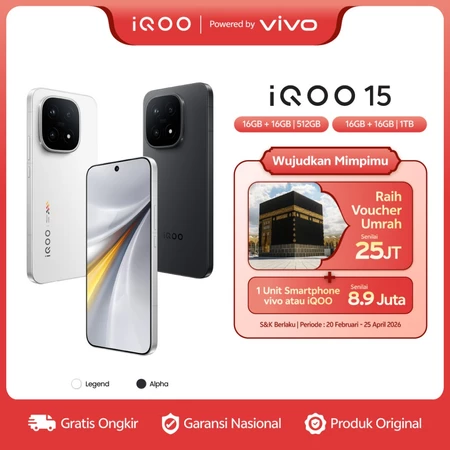 iQOO 15 dengan baterai 7000 mAh dan video 8K untuk content creator berat