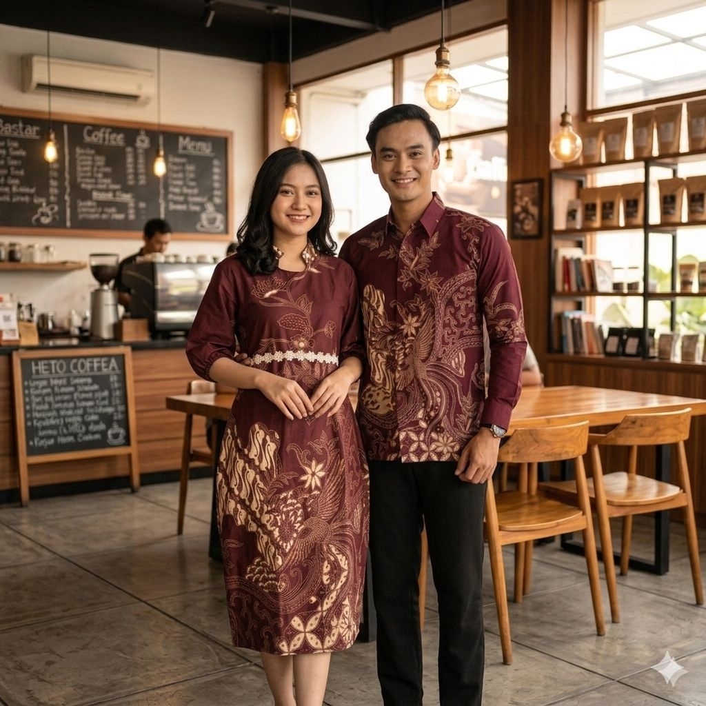 Batik Couple Motif Seling Merah Hat