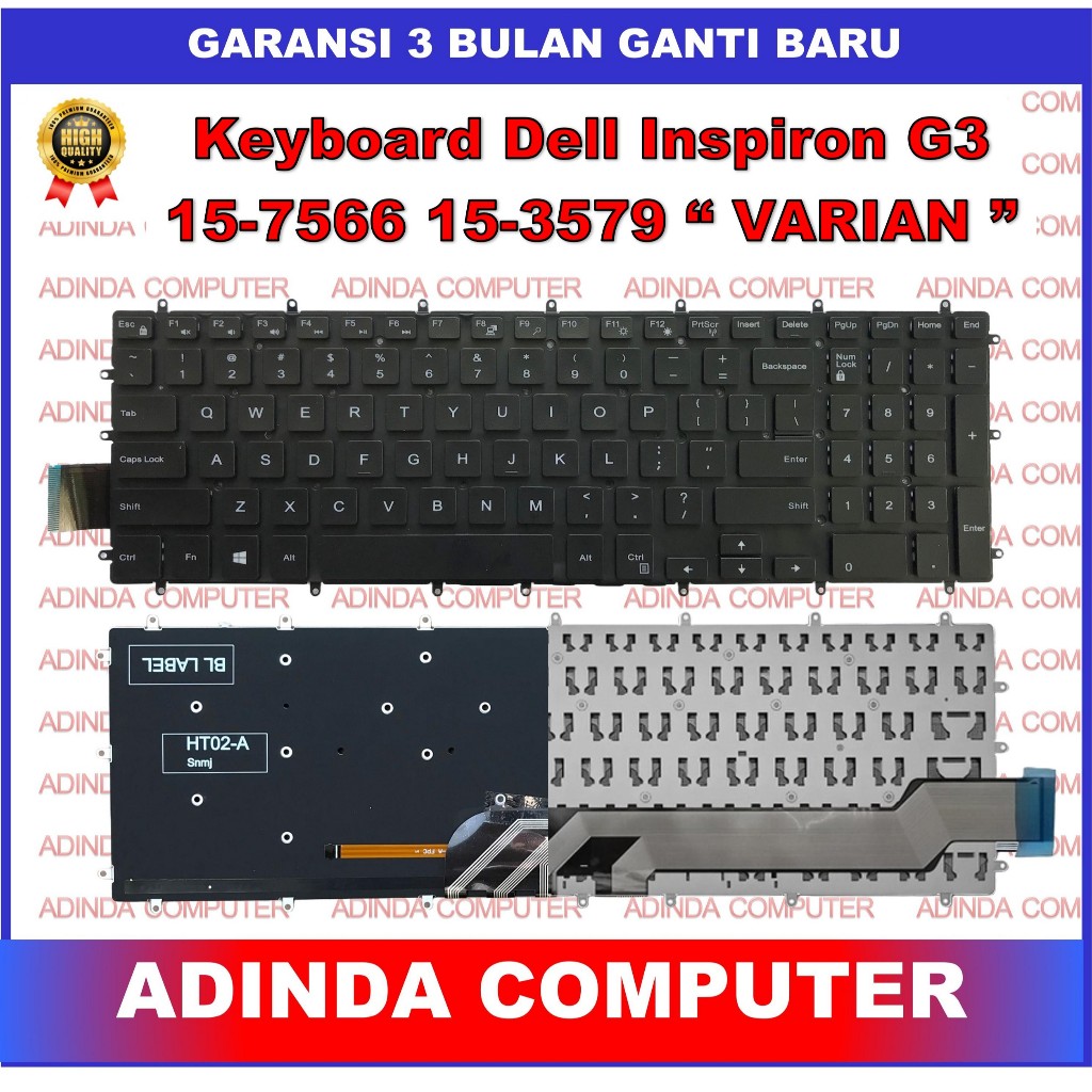 Jual Keyboard Dell Inspiron 15-7566 7559 7567 7566 5567 15-7000 5765 ...