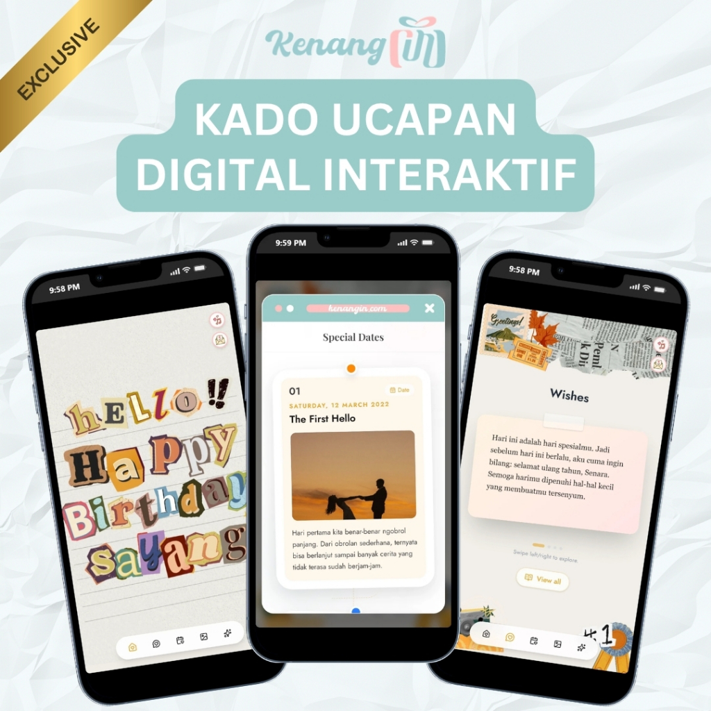 Kado Ucapan Digital Website Interaktif - Kirim Link Surprise Birthday Anniversary Pacar Sahabat