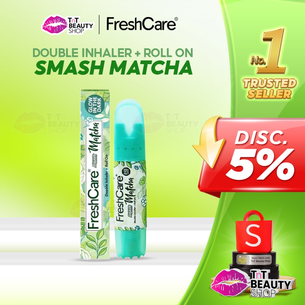 Jual FreshCare Smash Matcha Double Inhaler Kerokan Roll On Pijat dan ...