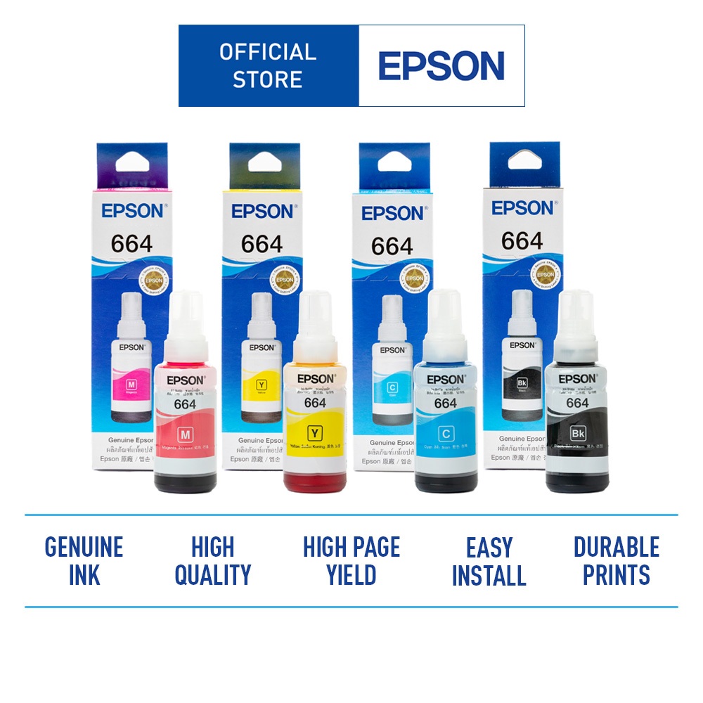 Tinta Epson T6642 - 664 Cyan (C13T664200)