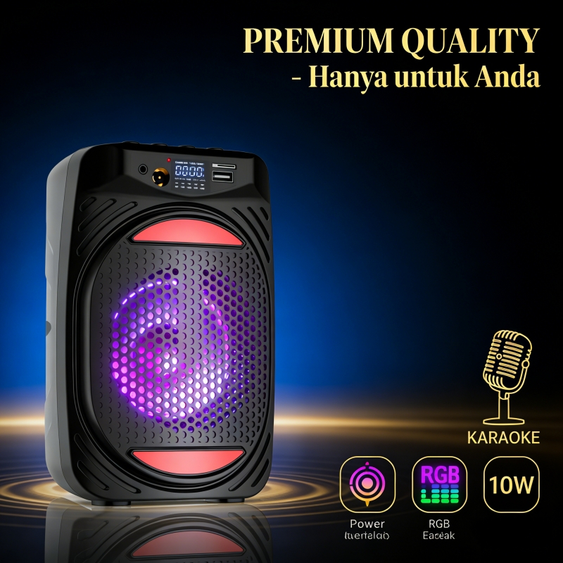 Jual COD READY Speaker Bluetooth Portable 6.8inch Support Bluetooth ...