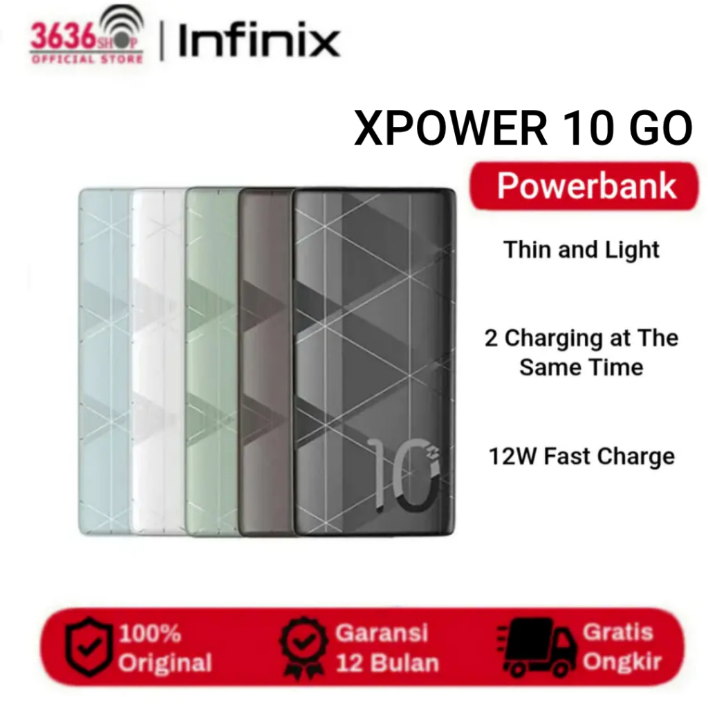 Jual Infinix Power Bank XPOWER 10 GO (10.000 mAh) Garansi Resmi ...