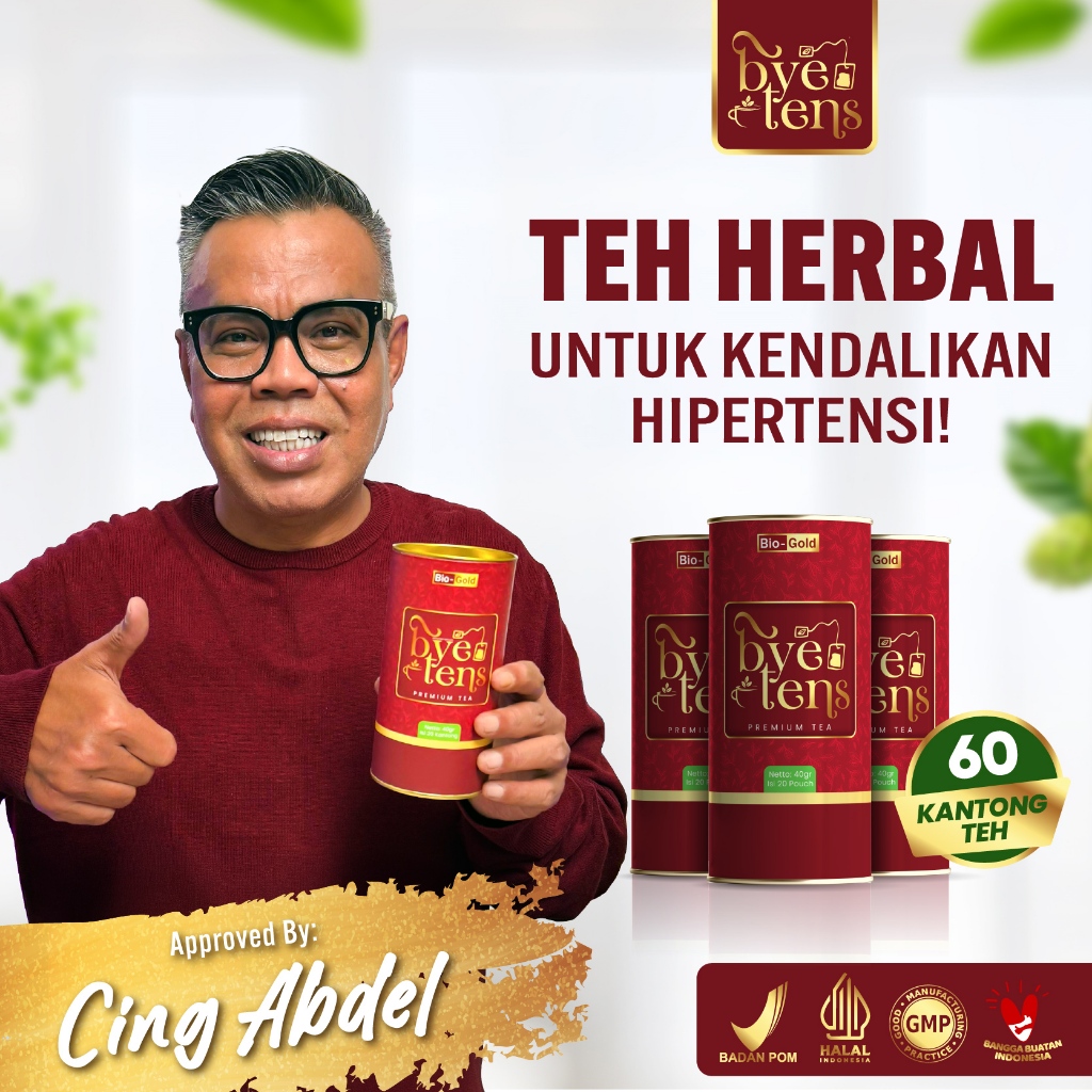 Bye Tens - Paket 3 Kaleng Teh Herbal Premium Alami Tea Untuk Hipertensi Kolesterol Darah Tinggi BPOM