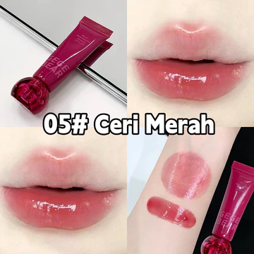 Gege Bear Lip Gloss Essence Pelembab Bibir 7 Warna Lip Tint Tahan Lama Glossy Licin Waterproof