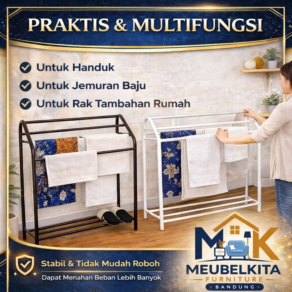 Jual Rak Handuk Minimalis Besi Rak Jemuran Handuk 80x90 cm Rak Baju ...