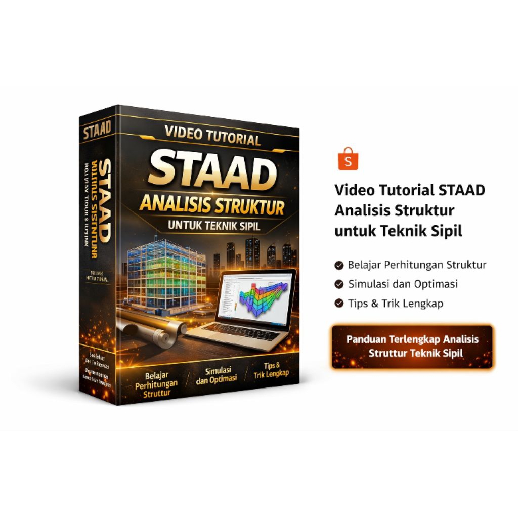 Jual Video Tutorial Mastering STAAD Pro Lengkap dari Pemula sampai ...