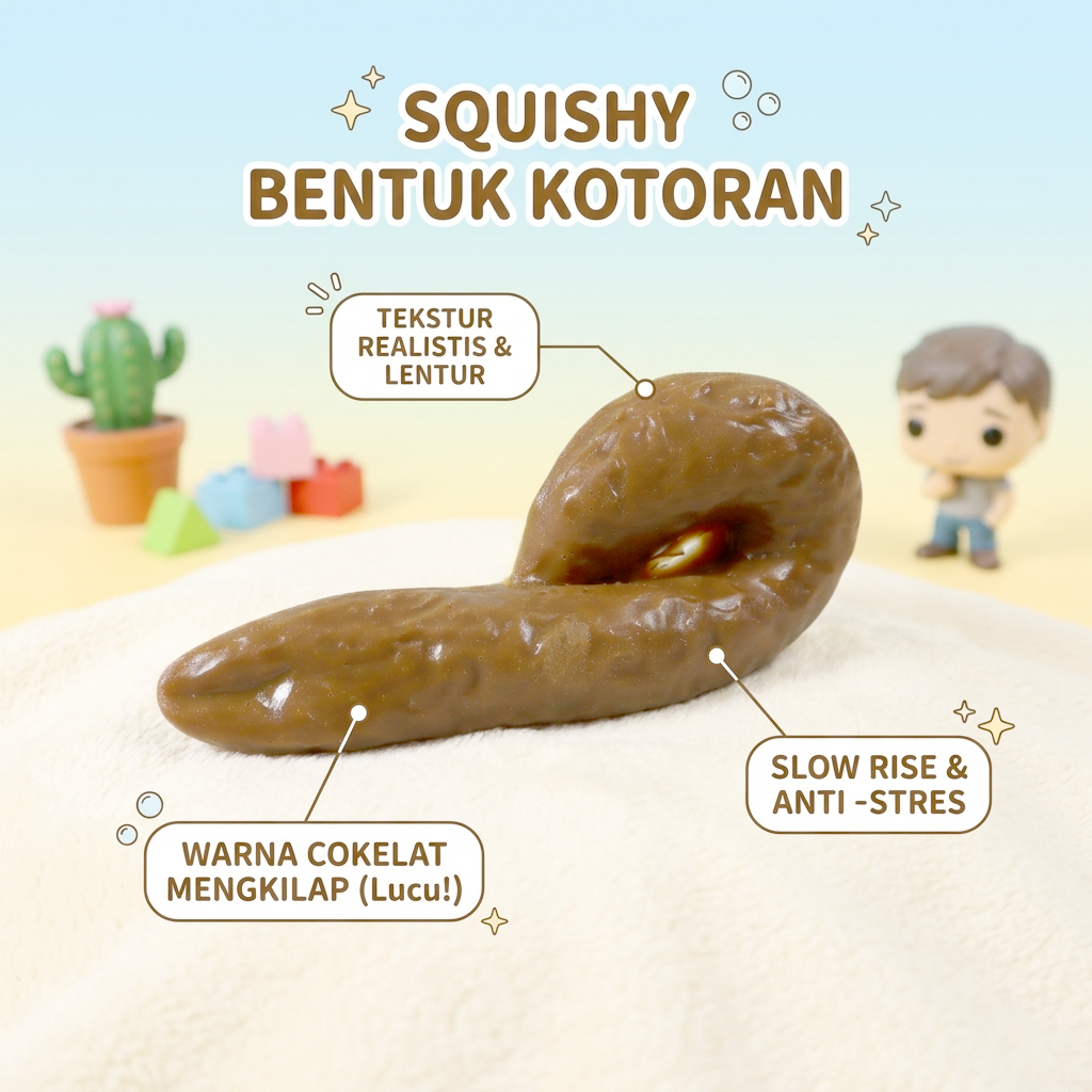 Jual Mainan Gag Prank Squishy Eek Palsu Poop Poo Pup Toy Tahi Tai ...