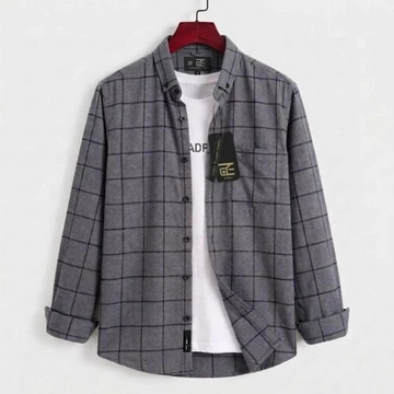 Kemeja Flanel Pria MOTIF SULTAN Lengan Panjang Kualitas Premium Slimfit Motif Garis Hitam