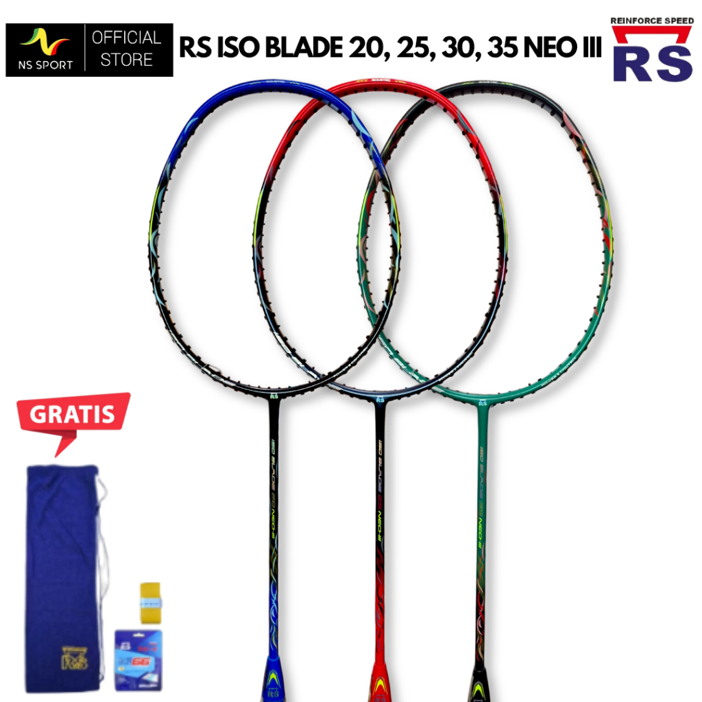 Jual RS Raket Badminton Iso Blade 20, 25, 30, 35 Neo III | Shopee Indonesia