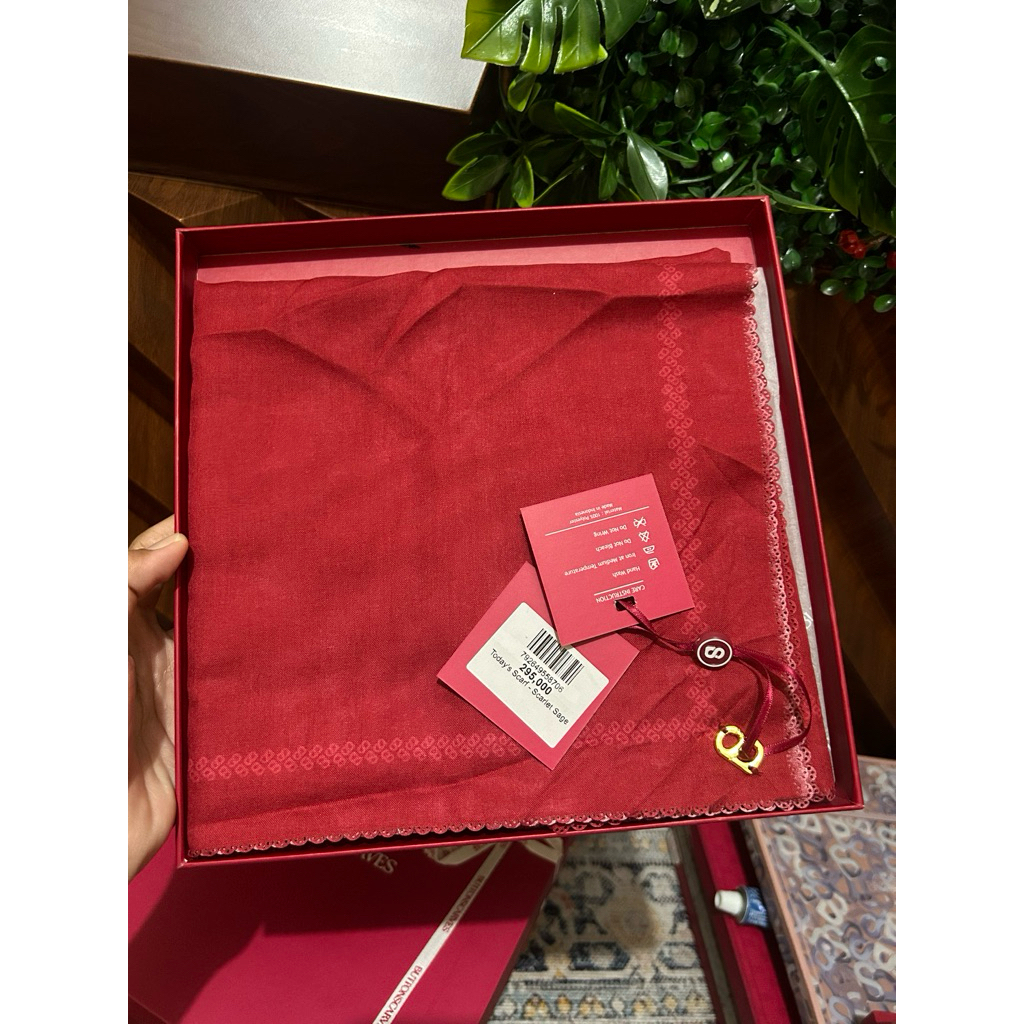 Jual Modinity Raya Festival 2026 Today's Scarf (Tone Merah) | Shopee ...