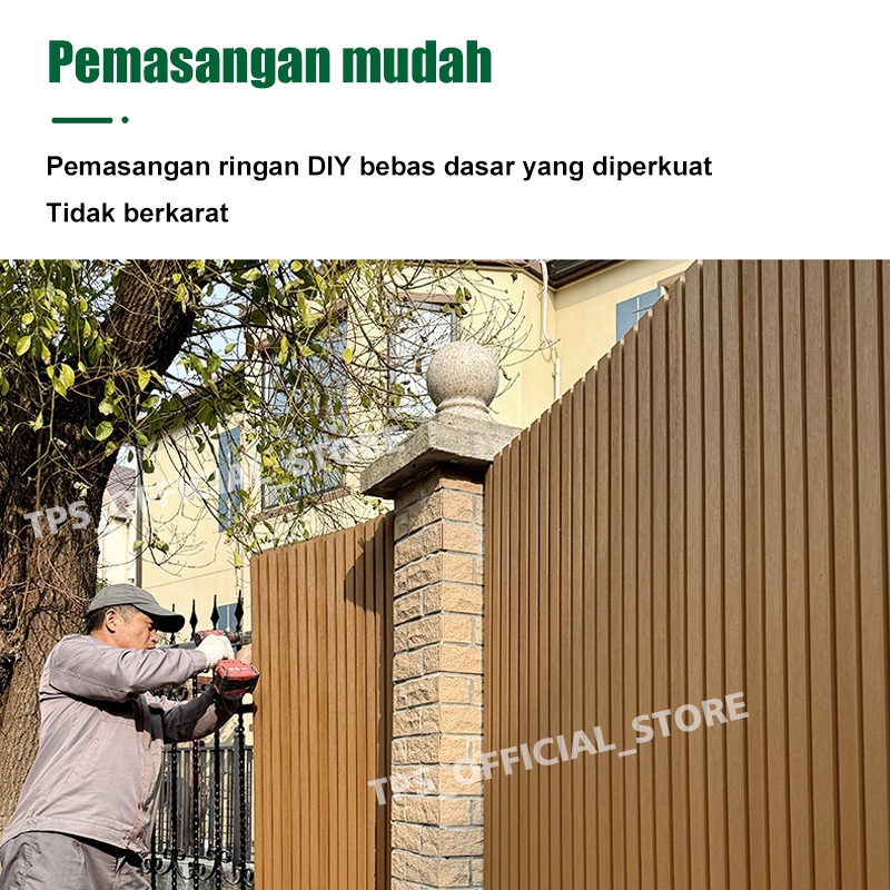 Jual WPC Outdoor Wood Panel Kisi Kisi WallPanel Dinding / Pagar / Wall ...