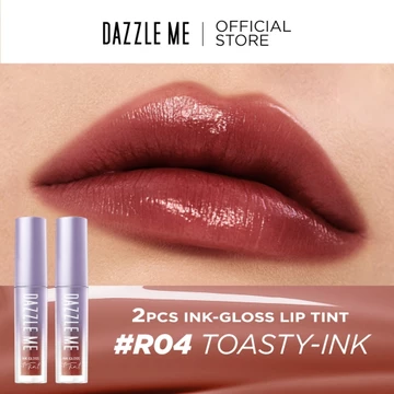 BPOM DAZZLE ME Ink Gloss Lip Tint Lip Gloss Tahan Lama Glossy Dan Plumpy Finish Waterproof