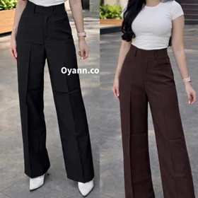 Vara Pants Kulot Highwaist Celana Panjang Wanita Kantor Bahan Semi Woll Premium