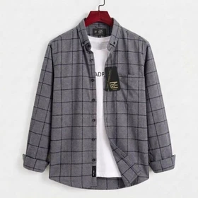 Kemeja Flanel Pria MOTIF SULTAN Lengan Panjang Kualitas Premium Slimfit Motif Garis Hitam