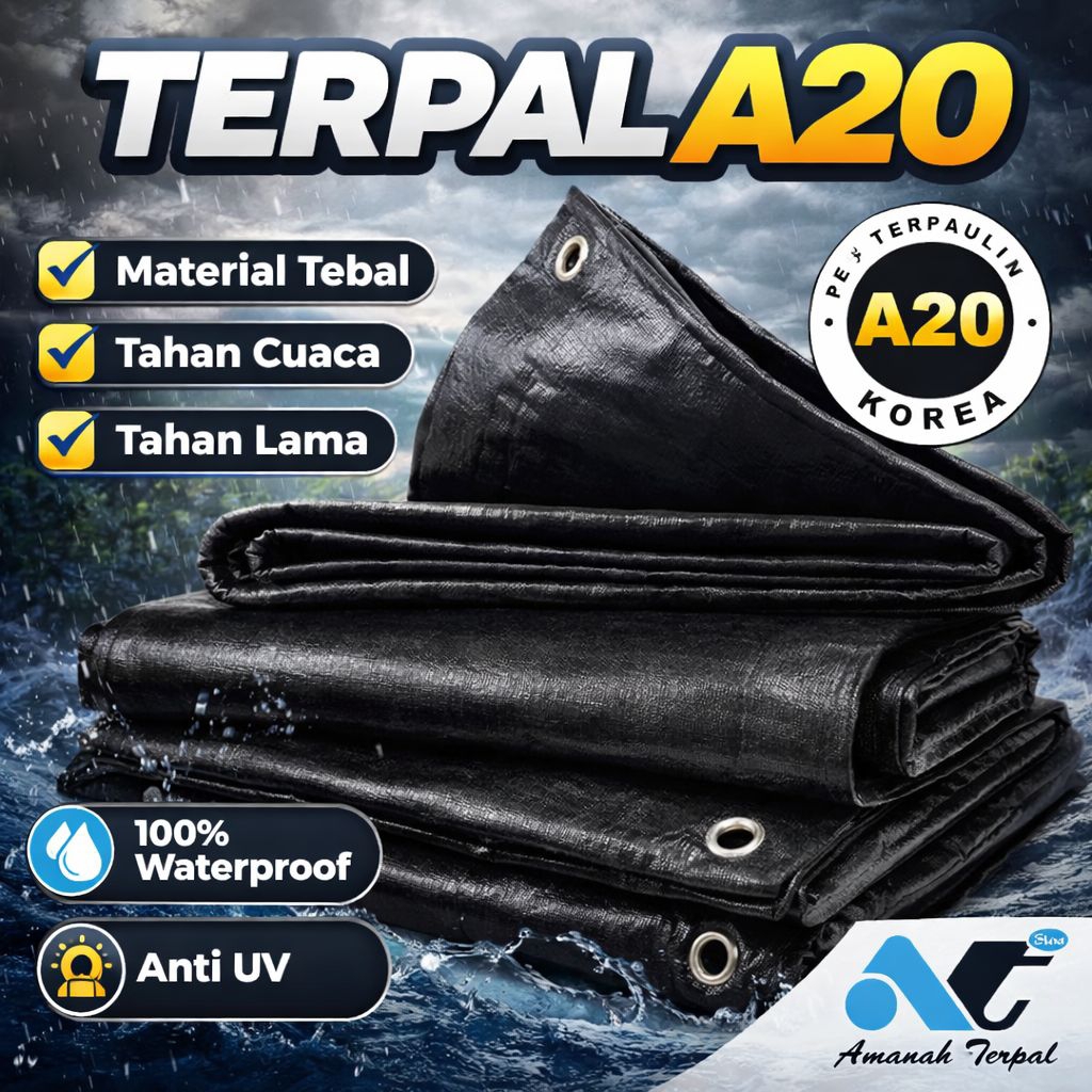 Jual CUSTOM Terpal impor korea A20 hitam ori ukuran Bebas bisa ukuran ...