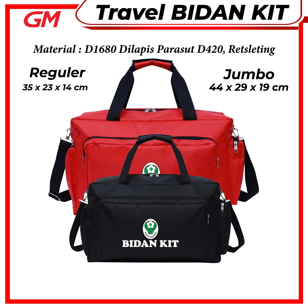 Jual Bidan Kit Jumbo Travel Medical Kit Bag Tas Perlengkapan Medis ...