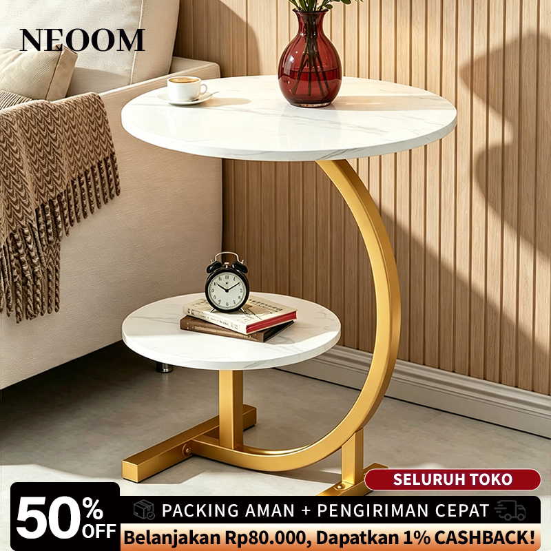 COD Meja Samping Sofa Minimalis Modern Motif Marmer Meja Kopi Meja Santai Meja Hias Estetik Ruang Tamu Kamar Tidur Import Premium