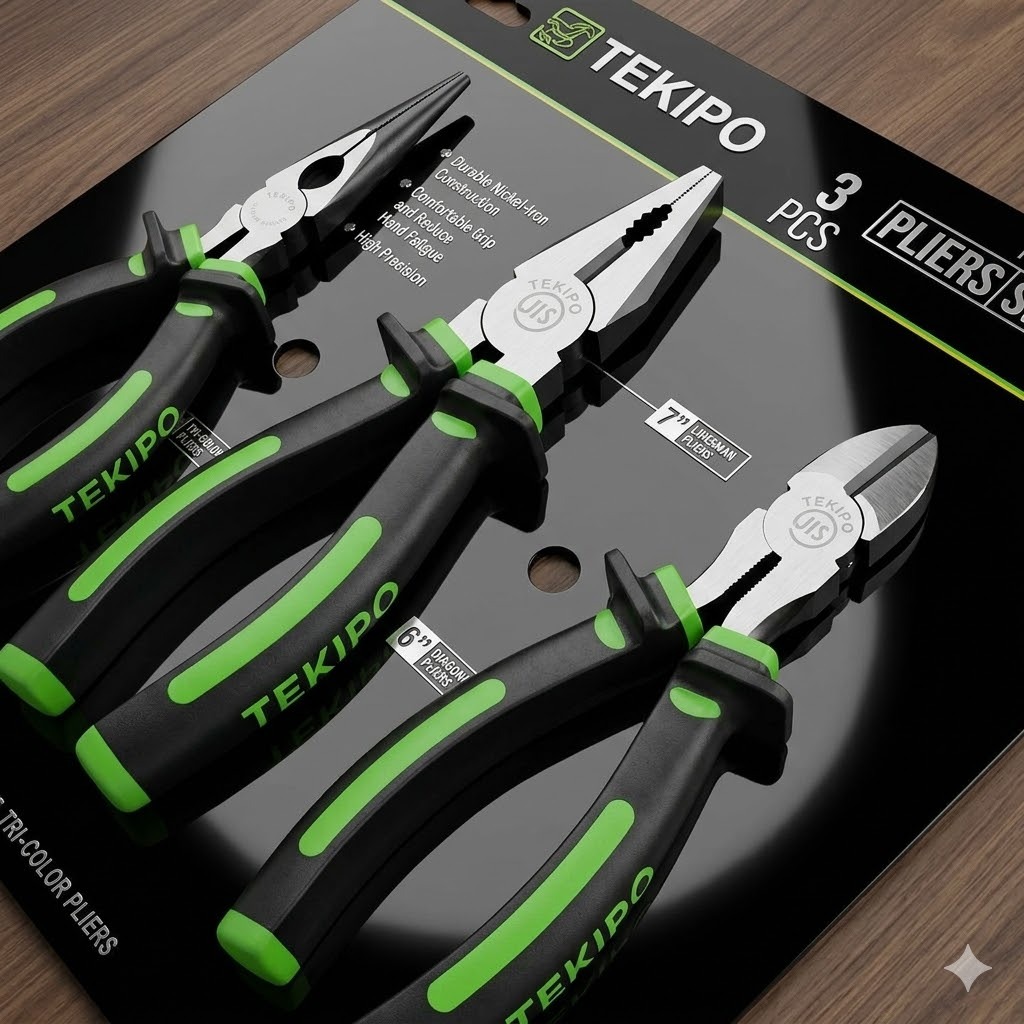 Jual PROMO ORIGINAL Tang Set tekiro 3 Pcs / Tang kombinasi 7 Inch ...