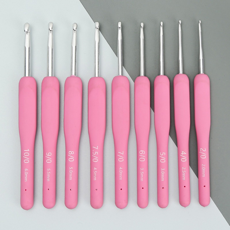 Jual MADEBYBULAT - ALAT JARUM HAKPEN KARET RAJUT PREMIUM PINK COLOR ...