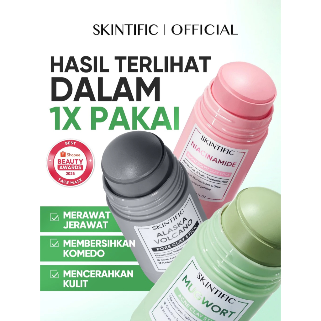Jual SKINTIFIC Clay Mask Stick Series /MaskerJerawat&Masker Komedo ...