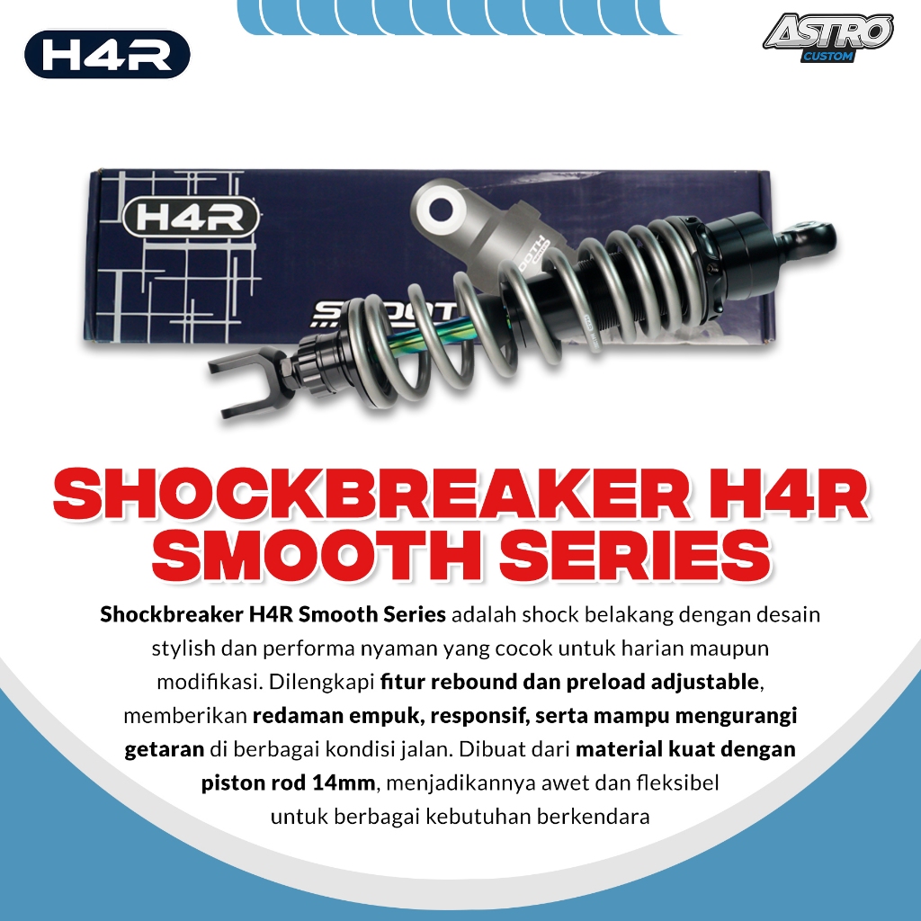 Jual Shockbreaker H4R Vario 160 Stylo 160 Smooth Series 340MM Single ...