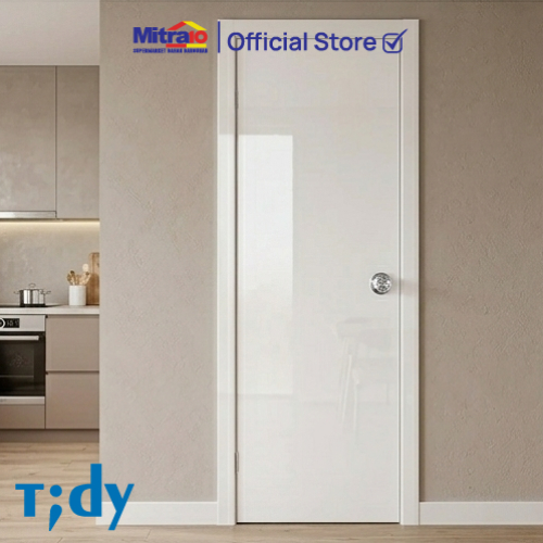Pintu Kamar Mandi Tidy PVC Premium 70x195 cm Urat Kayu/Cream/Abu/Putih Toilet WC Bukaan Kanan Kiri Seri WM Premium- Proteksi Ganda Extra Bubble Wrap