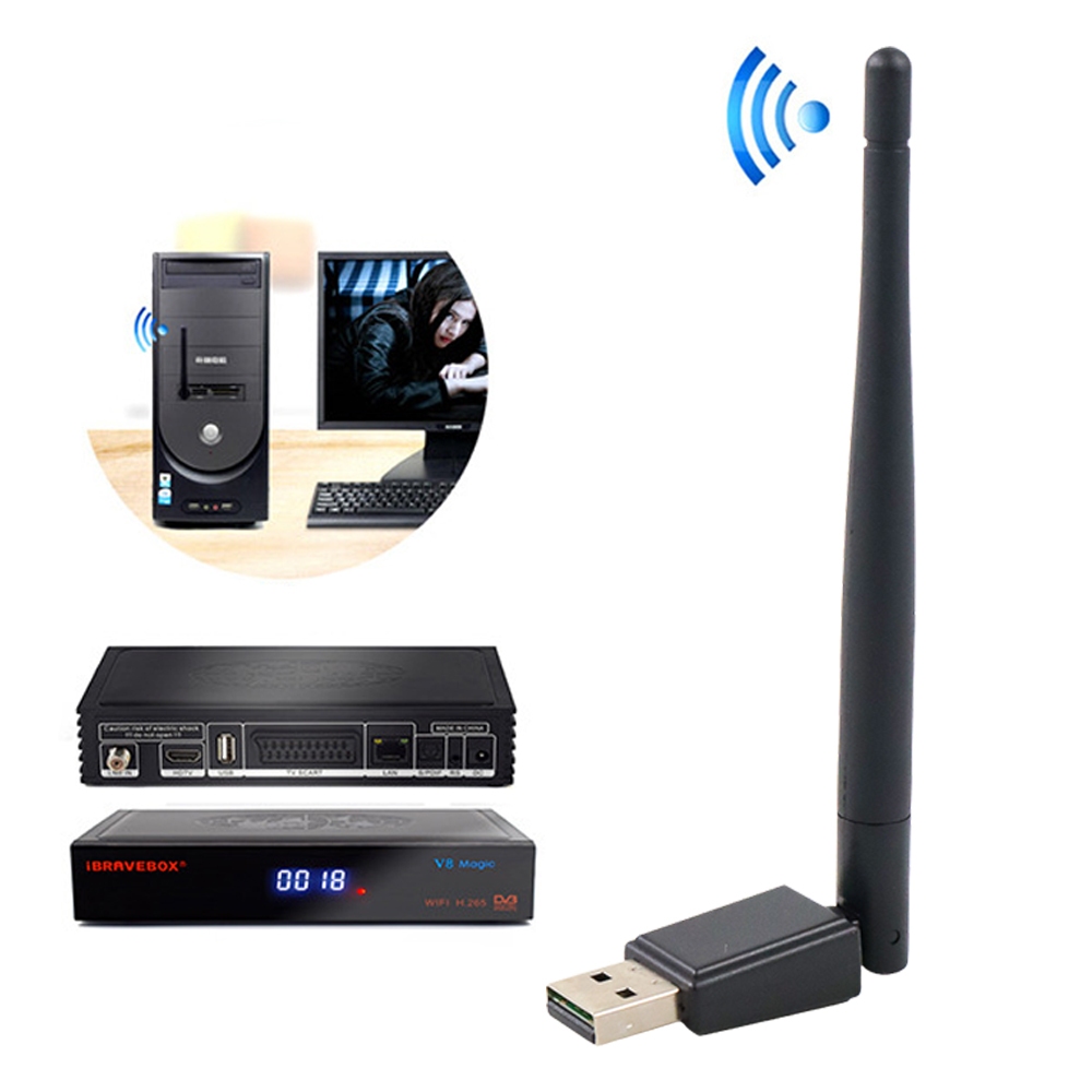 Jual WiFi USB STB Adapter 802.11N 150Mbps 3dBi MT7601 Matrik Mediatek ...