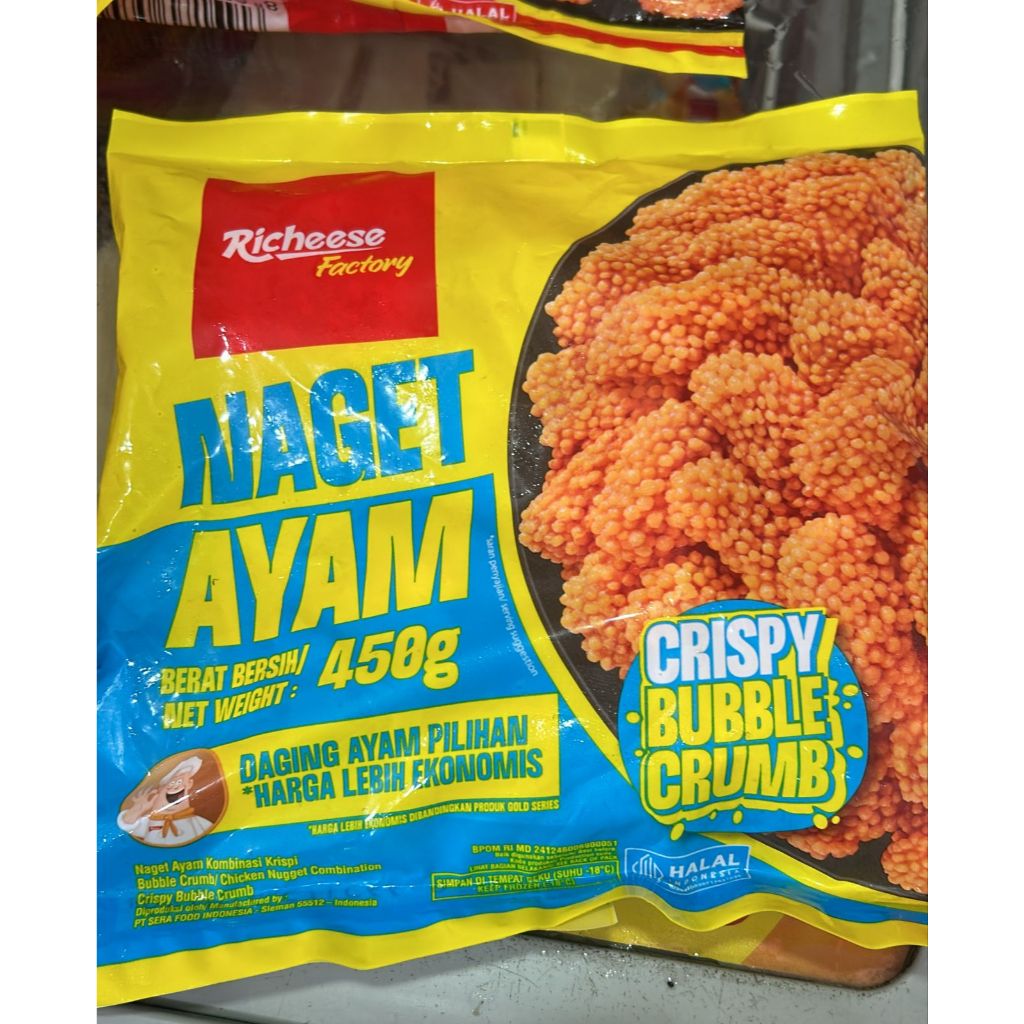Jual richeese naget ayam crispy bubble crumb 500 gr | Shopee Indonesia