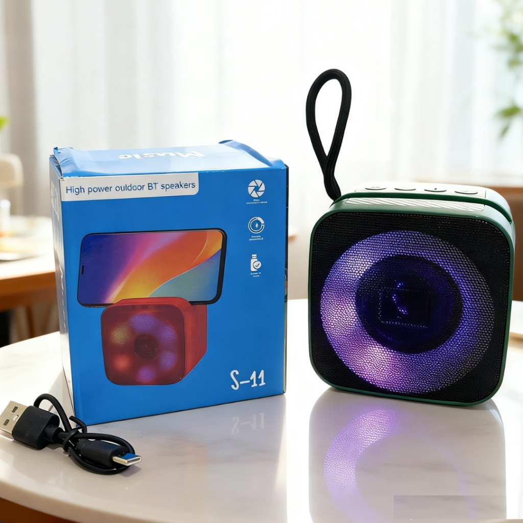 Jual Speaker Bluetooth LED S11 Portable Full Bass Speaker Led Disco RGB ...