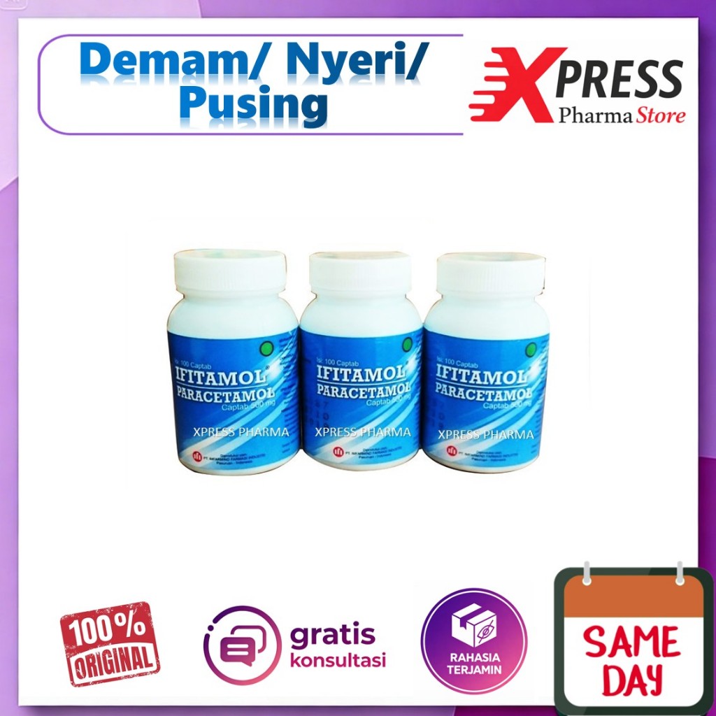 Jual XPRESS ! Ifitamol KALENG isi 100 Tablet Kaplet Ifi tamol Iffitamol ...