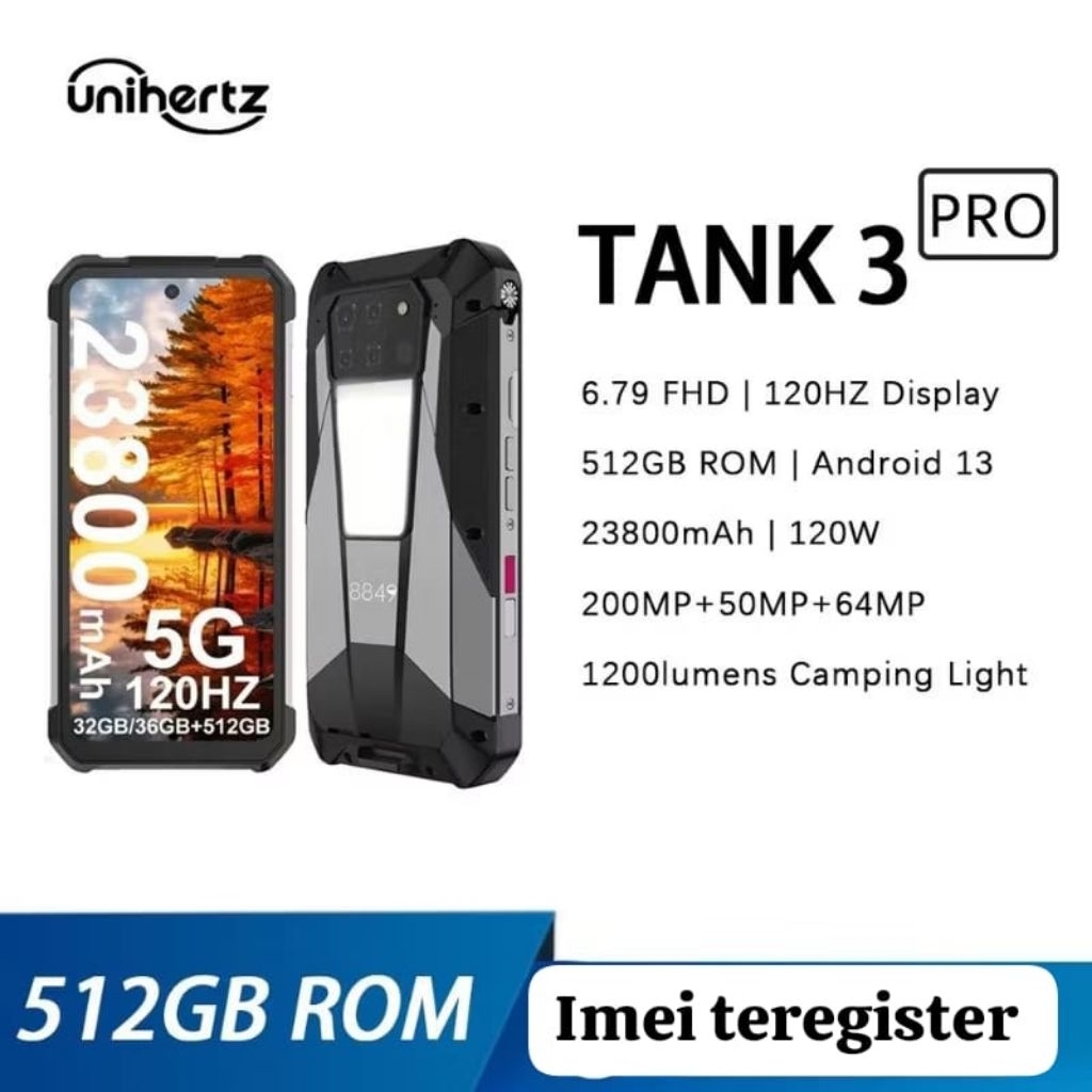 Jual Unihertz tank 3pro Ready stock ram 16+512gb proyektor phone ...